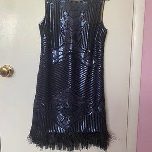 Blue BCBGMaxAzria sequin dress
